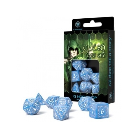 Elvish Glacier & white Dice Set (7)