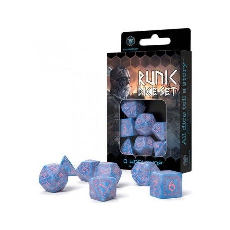 Runic Glacier & pink Dice Set (7)