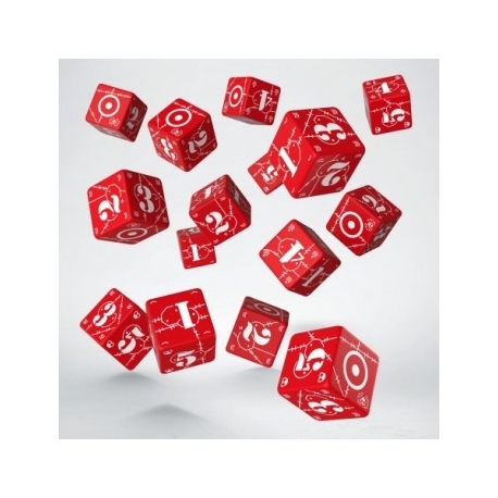 Battle United Kingdom Red & white D6 Dice (15)