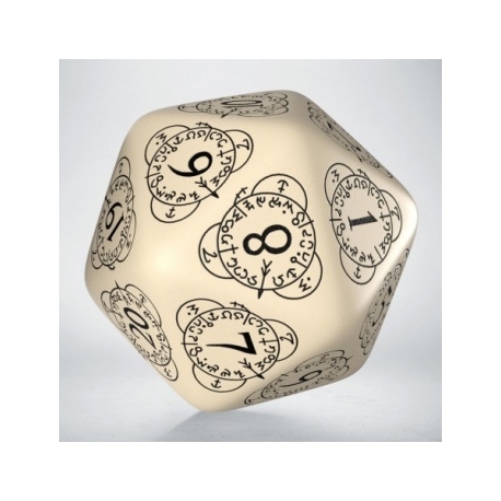 D20 Level Counter Beige & black Die (1)