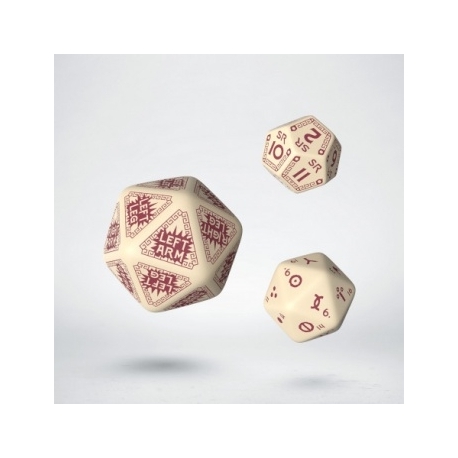 RuneQuest Beige & burgundy Expansion Dice (3)