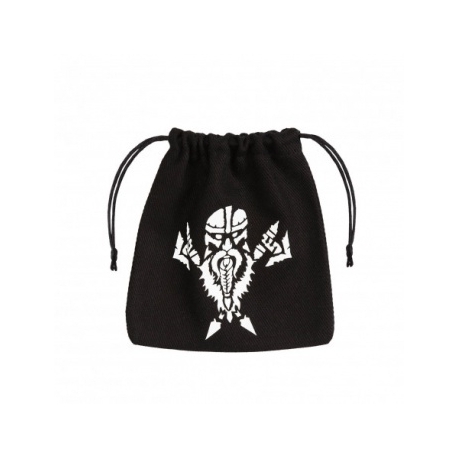 Dwarven Black & white Dice Bag