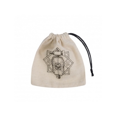 Dwarven Beige & black Basic Dice Bag