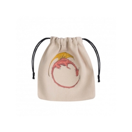 Dragon Beige & multicolor Dice Bag