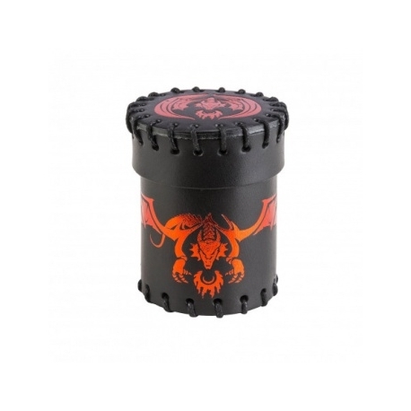Flying Dragon Black & red Leather Dice Cup
