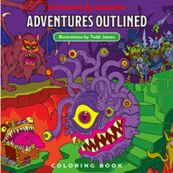 D&D Adventures - Outlined Coloring Book