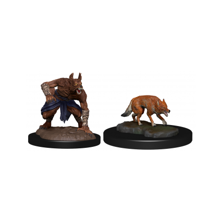 D&D Nolzur's Marvelous Miniatures: Jackalwere & Jackal (2 Units)