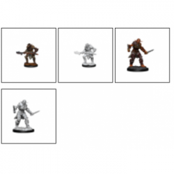 D&D Nolzur's Marvelous Miniatures: Bugbear Barbarian Male & Bugbear Rogue Female (2 Units) - EN