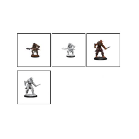 D&D Nolzur's Marvelous Miniatures: Bugbear Barbarian Male & Bugbear Rogue Female (2 Units) - EN