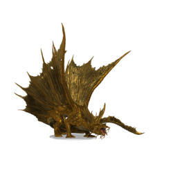 D&D Icons of the Realms: Adult Gold Dragon Premium Figure