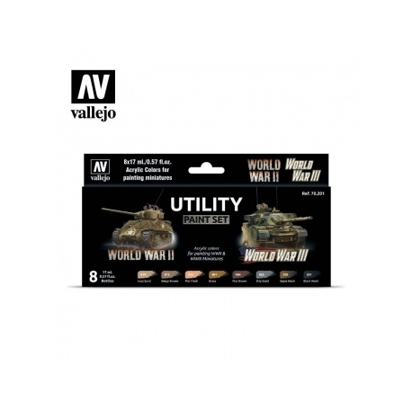 Vallejo Utility Paint Set WWII & WWIII