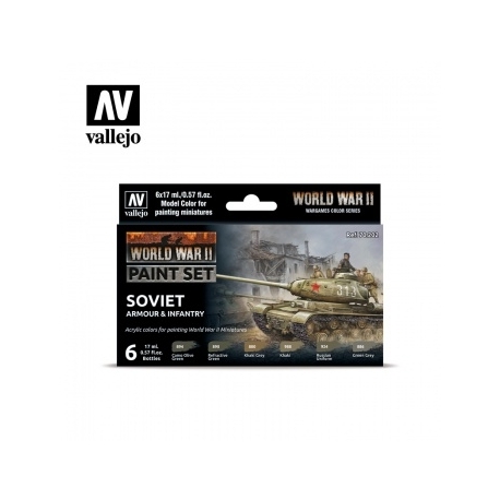 Vallejo WWII Soviet Armour & Infantry Paint Set