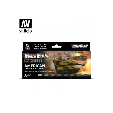 Vallejo WWIII American Armour & Infantry Paint Set