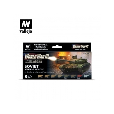 Vallejo WWIII Soviet Armour & Infantry Paint Set