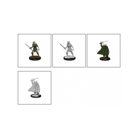 Pathfinder Battles Deep Cuts Unpainted Miniatures - Elf Fighter Male (6 Units)