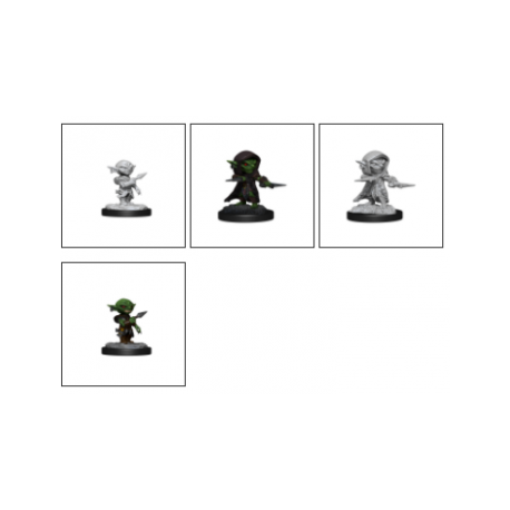 Pathfinder Battles Deep Cuts Unpainted Miniatures - Goblin Rogue Male (6 Units)