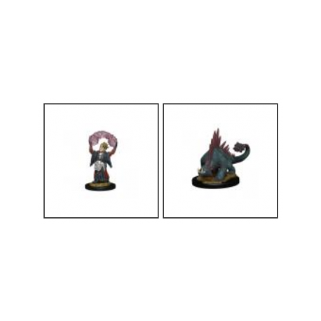 WizKids Wardlings Painted RPG Figures: Boy Warlock & Lizard (6 Units)