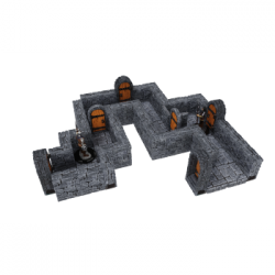 WarLock Tiles: Expansion Pack - 1 in. Dungeon Straight Walls