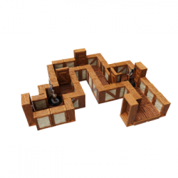 WarLock Tiles: Expansion Pack - 1 in. Town & Village Straight Walls