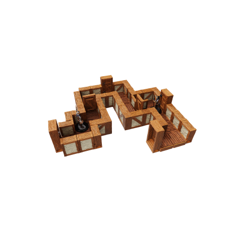 WarLock Tiles: Expansion Pack - 1 in. Town & Village Straight Walls