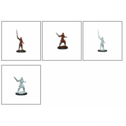 Critical Role Unpainted Miniatures: Human Dwendalian Empire Fighter Female (2 Units)