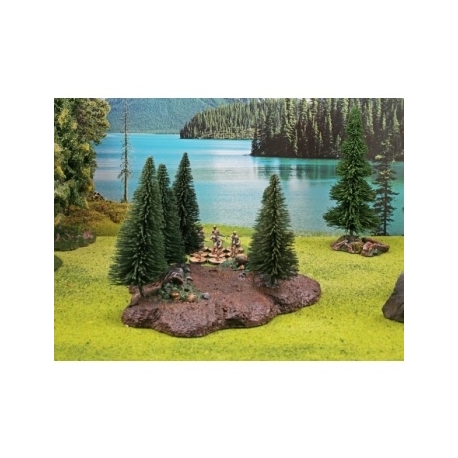 Ziterdes - Forest Base with 10 Trees Tabletop Terrain, removable