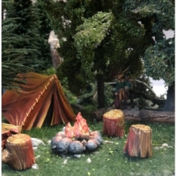 Ziterdes - Tent with a fire place, 6 pcs.