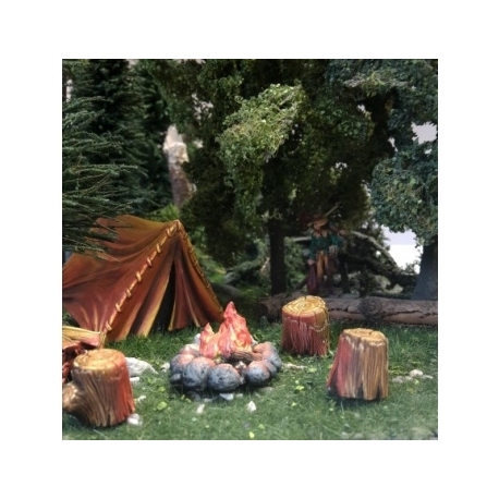 Ziterdes - Tent with a fire place, 6 pcs.