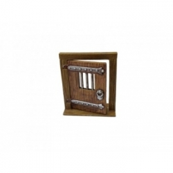 Ziterdes - Movable wooden door with bars, 2 pcs.