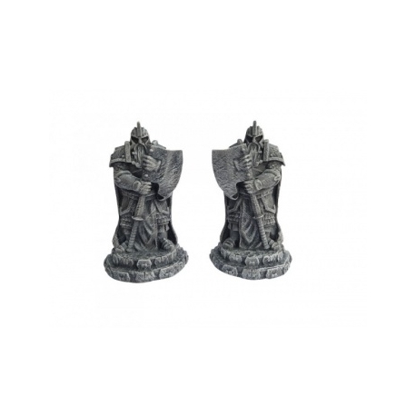 Ziterdes - Zwergenstatue mit Axt (2er-Set)