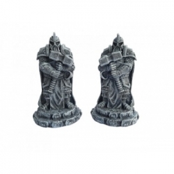 Ziterdes - Zwergenstatue mit Hammer (2er-Set)