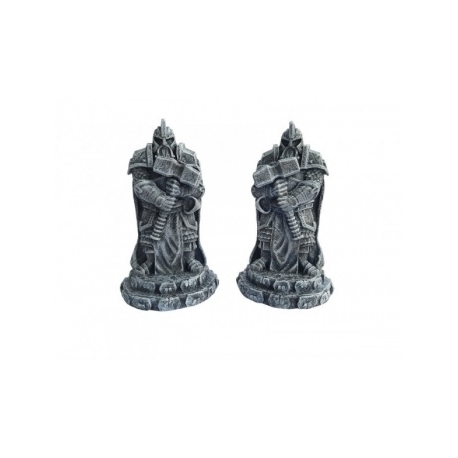 Ziterdes - Zwergenstatue mit Hammer (2er-Set)