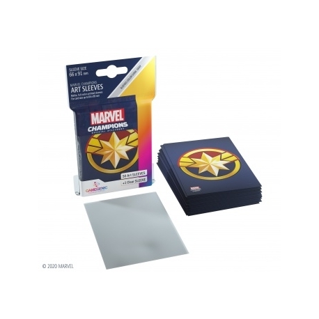 Gamegenic - Marvel Champions Art Sleeves - Captain Marvel (50+1 Sleeves)