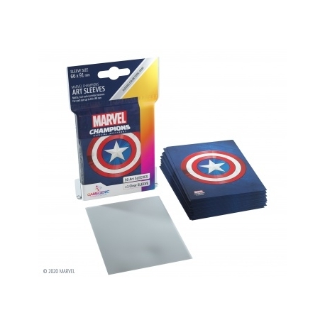 Gamegenic - Marvel Champions Art Sleeves - Captain America (50+1 Sleeves)