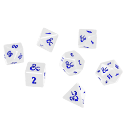 UP - Heavy Metal Icewind Dale 7 RPG Dice Set for Dungeons & Dragons: White