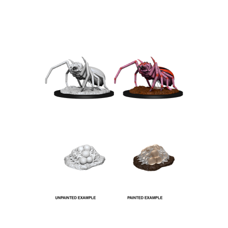 D&D Nolzur's Marvelous Miniatures - Giant Spider & Egg Clutch (6 Units)