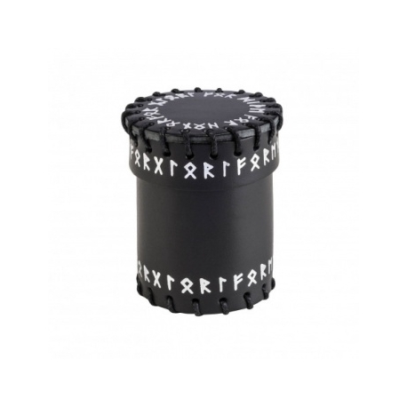 Runic Black Leather Dice Cup