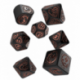 Dragons Modern Dice Set Black & copper (7)