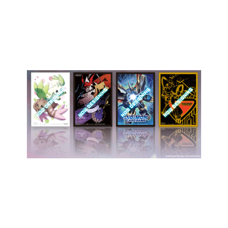 Digimon Card Game - Official Assorted 4 Kinds Sleeves Display (12 Pieces)