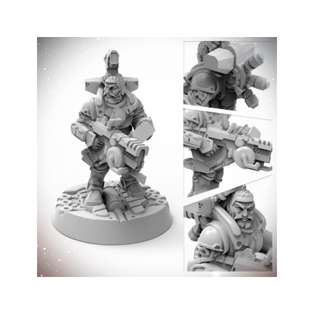 Starfinder Miniatures: Dwarf Soldier - EN
