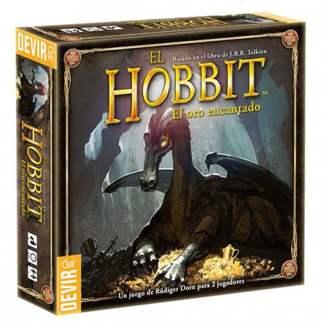 Board and chip board game The Enchanted Hobbit gold for two people