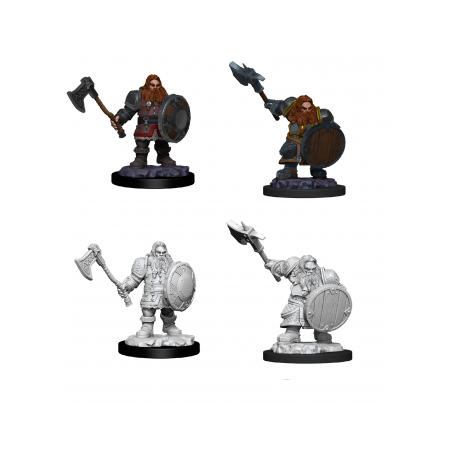 D&D Nolzur's Marvelous Miniatures - Male Dwarf Fighter (6 Units)