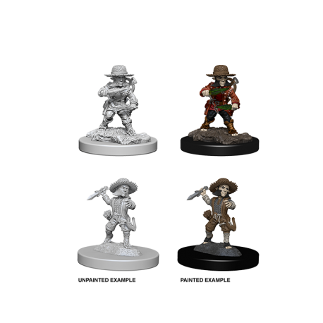 Pathfinder Battles Deep Cuts Unpainted Miniatures - Male Halfling Rogue (6 Units)