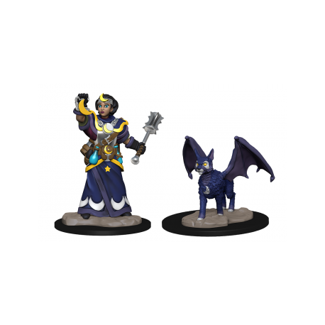 WizKids Wardlings RPG Figures: Girl Cleric & Winged Cat (6 Units)