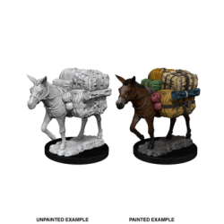 WizKids Deep Cuts Unpainted Miniatures - Pack Mule (6 Units)