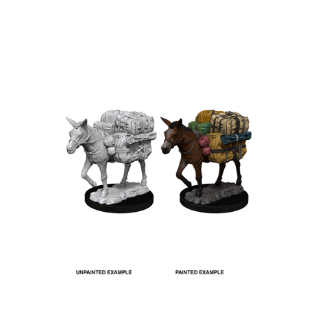 WizKids Deep Cuts Unpainted Miniatures - Pack Mule (6 Units)