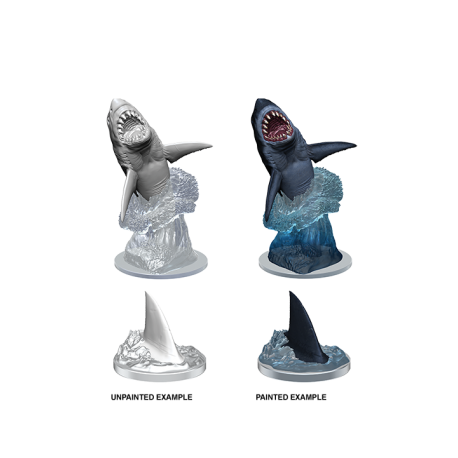 WizKids Deep Cuts Unpainted Miniatures - Shark (6 Units)