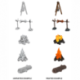 WizKids Deep Cuts Unpainted Miniatures - Camp Fire & Sitting Log (6 Units)