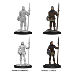 WizKids Deep Cuts Unpainted Miniatures - Guards (6 Units)