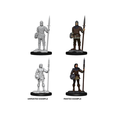 WizKids Deep Cuts Unpainted Miniatures - Guards (6 Units)